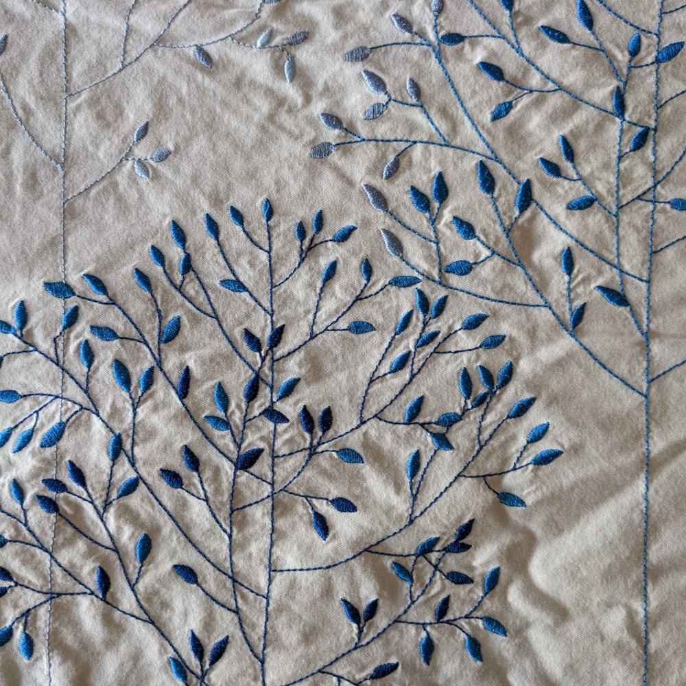 F/Q Embroidered Vintage Cotton Duvet Cover